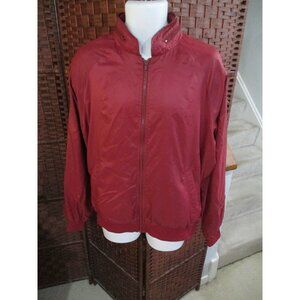 Vintage 80's Men's Full Zip Light Jacket RED Retro Duckster Large